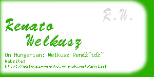 renato welkusz business card